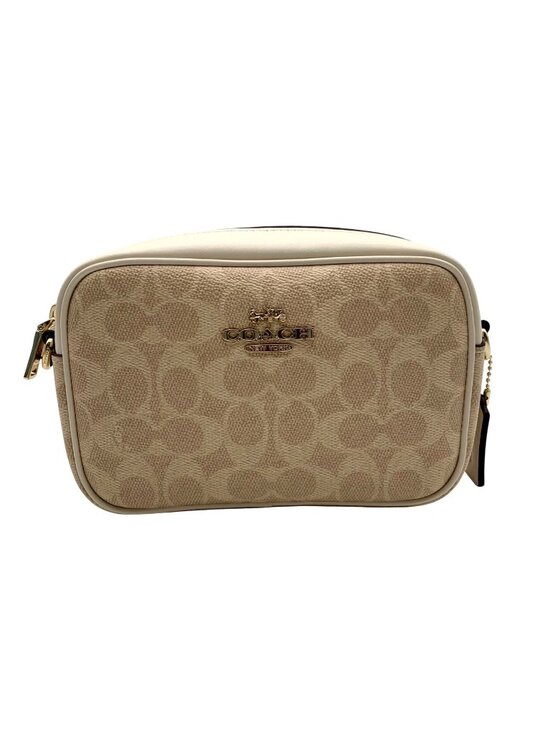 Coach Handbags - Coach Beige Jamie Camera Coated Canvas Crossbody Bag